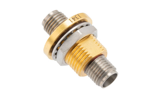 Hermetically Sealed 2.92mm Female to 2.92mm Female Bulkhead Mount Adapter, 40GHz VSWR1.25, MIL-STD-348B