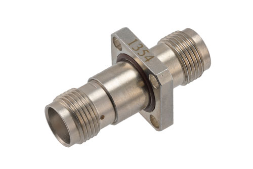 Hermetically Sealed TNC Female to TNC Female 4 Hole Flange Mount Adapter, 18GHz VSWR1.35, MIL-STD 348B