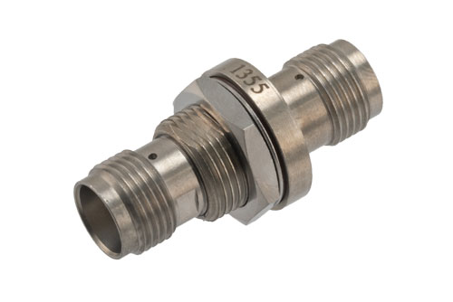 Hermetically Sealed TNC Female to TNC Female Bulkhead Mount Adapter, 18GHz VSWR1.35, MIL-STD 348B