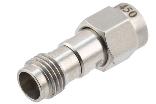 High Temp, 2.92mm Male to 2.4mm Female Adapter, 40GHz VSWR1.25, MIL-STD 348B
