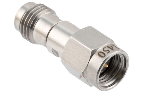 High Temp, 2.92mm Male to 2.4mm Female Adapter, 40GHz VSWR1.25, MIL-STD 348B