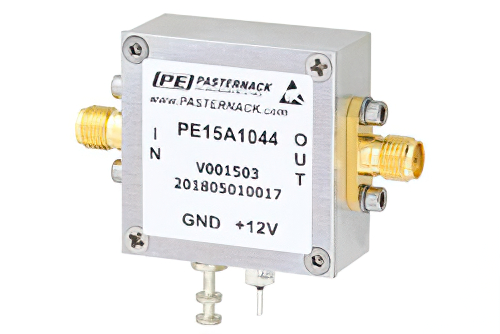 1.7 dB NF Low Noise Amplifier, Operating from 10 MHz to 550 MHz with 29.7 dB Gain, 19 dBm P1dB and SMA
