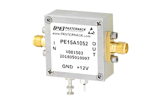 2.2 dB NF Low Noise Amplifier, Operating from 10 MHz to 1 GHz with 51 dB Gain, 13 dBm P1dB and SMA
