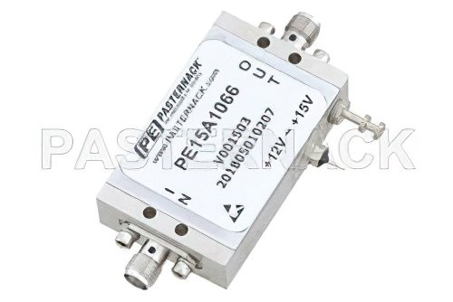 2.5 dB NF Low Noise Amplifier, Operating from 100 MHz to 2 GHz with 61.5 dB Gain, 21 dBm Psat and SMA
