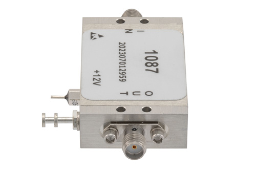 2.0 dB NF Low Noise Amplifier, Operating from 20 MHz to 6 GHz with 59 dB Gain, 18 dBm P1dB and SMA
