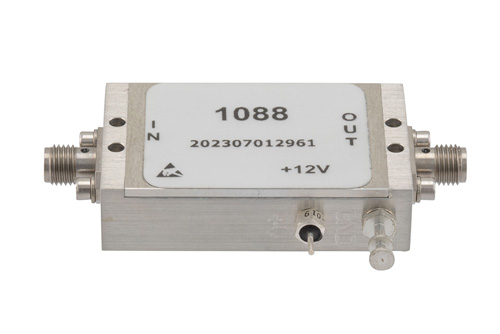 3.2 dB NF Low Noise Amplifier, Operating from 10 MHz to 10 GHz with 37 dB Gain, 15 dBm P1dB and SMA