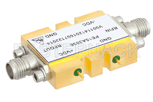600 mW P1dB, 10 MHz to 15 GHz, Medium Power Broadband Amplifier, 12 dB Gain, 4.5 dB NF, SMA