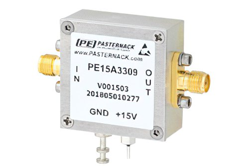 35 dBm IP3, 4 dB NF, 22 dBm P1dB, 1 MHz to 3 GHz, Low Noise Broadband Amplifier, 21 dB Gain, SMA