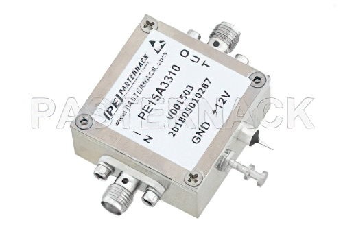 29 dBm IP3, 4 dB NF, 17 dBm P1dB, 0.3 MHz to 6.5 GHz, Low Noise Broadband Amplifier, 39 dB Gain, SMA