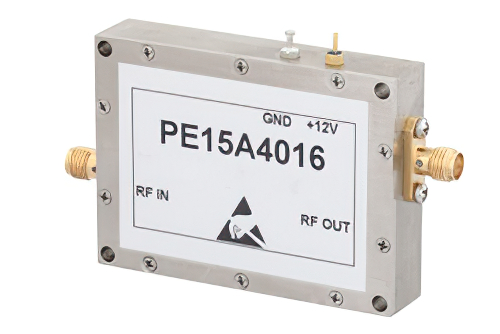 4 Watt P1dB, 1 GHz to 2 GHz, High Power GaAs Amplifier, SMA Input, SMA Output, 35 dB Gain, 45 dBm IP3, 4.5 dB NF