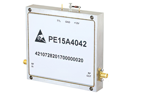 3 Watt P1dB, 2 GHz to 6 GHz, Medium Power Broadband Amplifier, 36 dB Gain, 6 dB NF, SMA