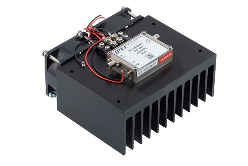 1 Watt P1dB, 2 GHz to 18 GHz, Medium Power Amplifier with Heatsink, SMA, 30 dB Gain, 37 dBm IP3