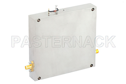 45 dB Gain, 10 Watt Psat, 3.1 GHz to 3.5 GHz, High Power GaAs Amplifier, SMA Input, SMA Output, 4 dB NF