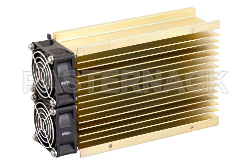 43 dB Gain, 25 Watt Psat, 0.15 MHz to 230 MHz, High Power LDMOS Amplifier, SMA Input, SMA Output, 48 dBm IP3, Class AB, with Heatsink