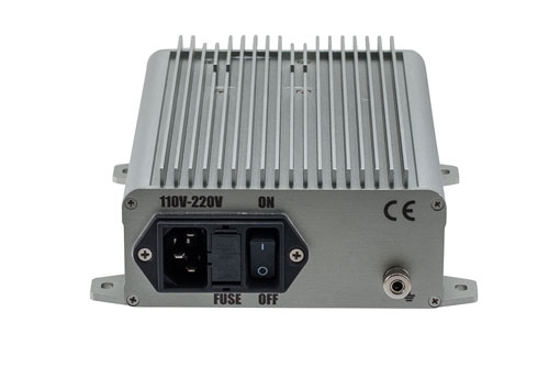 42 dB Gain, 18 dBm P1dB, 0.1 GHz to 50 GHz, Broadband AC Low Noise Amplifier, Bench-Top, 110/240VAC, 5 dB Noise Figure, 2.4mm