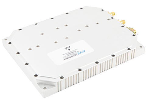 C-Band GaN BiDirectional Amplifier, 4.4 GHz to 4.9 GHz 15W Psat, 35% Efficiency, 2 usec Switching, 45dB Tx Gain, Manual T/R Control, SMA