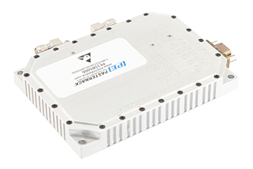 C-Band GaN BiDirectional Amplifier, 5.125 GHz to 5.875 GHz 10W Psat, 20% Efficiency, 2 usec Switching, 43dB Tx Gain, Autosensing, SMA