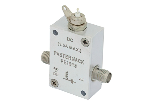 10 MHz to 4 GHz SMA Bias Tee Rated to 2500 mA And 100 Volts DC