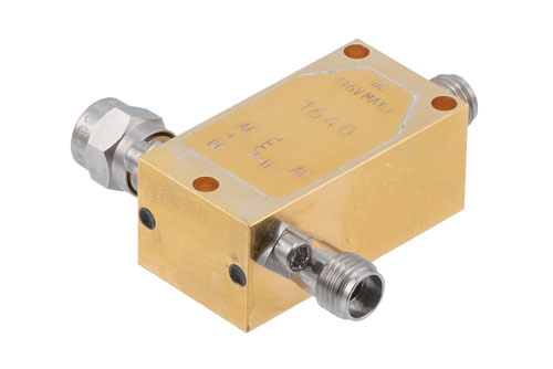 12 KHz to 40 GHz 2.92mm Broadband Bias Tee, Male Input, Rated to 150 mA and 16 Volts, DC SMA Connector