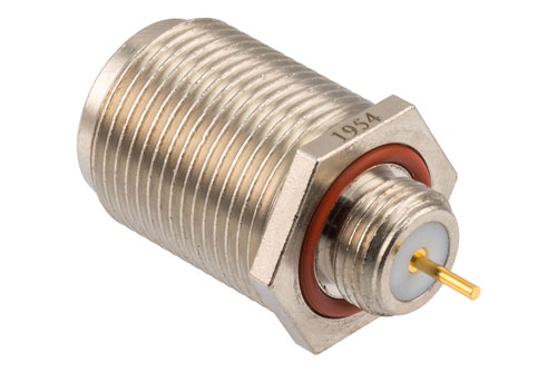 N Female Bulkhead Mount Hermetically Sealed Connector Solder Attachment Terminal