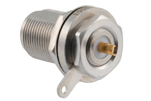 N Female Bulkhead Mount Hermetically Sealed Connector Solder Attachment Terminal