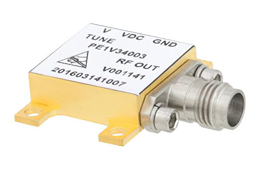 Voltage Controlled Oscillator (VCO) 38.4 GHz to 43.2 GHz, Phase Noise of -98 dBc/Hz, Hi-REL Hermetic and 2.4mm