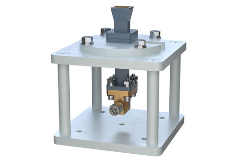 WR-28 Standard Gain Horn with 10 dBi gain, 2.92mm Male connector, Integrated Cage-Style Mount