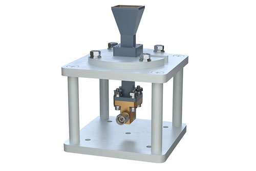 WR-28 Standard Gain Horn with 15 dBi gain, 2.92mm Male connector, Integrated Cage-Style Mount