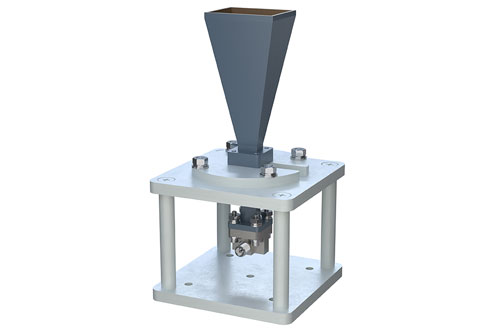 WR-28 Standard Gain Horn with 20 dBi gain, 2.92mm Female connector, Integrated Cage-Style Mount