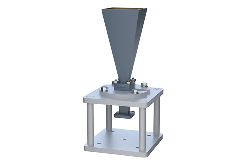 WR-34 Waveguide Antenna, 22 GHz to 33 Ghz Frequency Range, 20 dBi Gain, UG-1530/U Flange, Integrated Cage-Style Mount