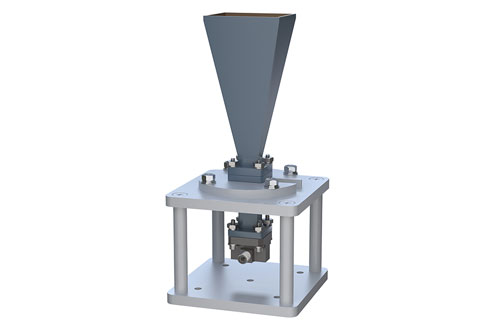 WR-34 Standard Gain Horn with 20 dBi gain, 2.92mm Female Connector, Integrated Cage-Style Mount