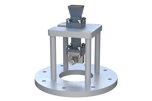 WR-42 Standard Gain Horn with 10 dBi gain, 2.92mm Male connector, Integrated Cage-Style Mount