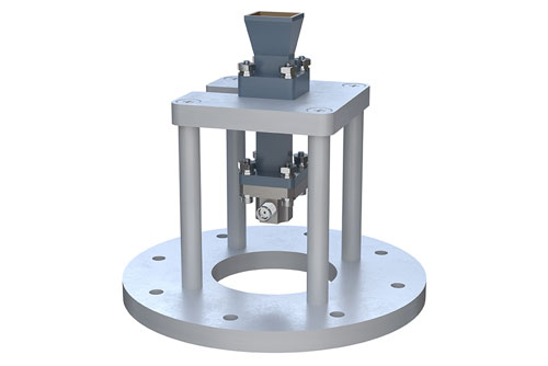 WR-42 Standard Gain Horn with 10 dBi gain, SMA Female connector, Integrated Cage-Style Mount