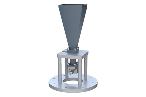 WR-42 Standard Gain Horn with 20 dBi gain, 2.92mm Male connector, Integrated Cage-Style Mount