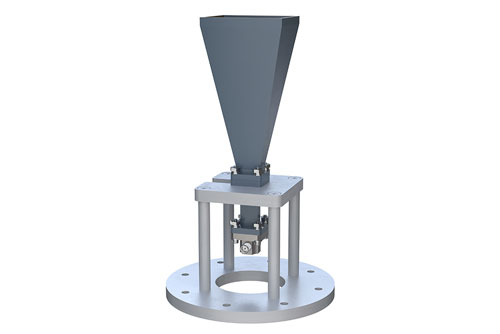 WR-42 Standard Gain Horn with 20 dBi gain, SMA Female connector, Integrated Cage-Style Mount