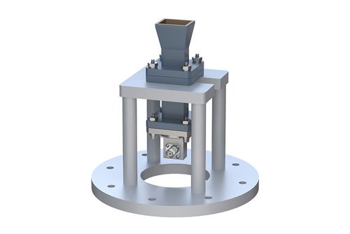 WR-51 Standard Gain Horn with 10 dBi gain, SMA Female Connector, Integrated Cage-Style Mount