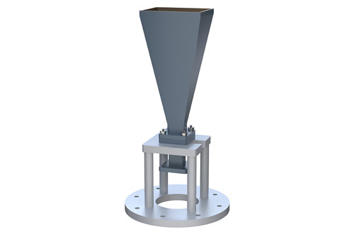 WR-51 Waveguide Antenna, 15 GHz to 22 GHz Frequency Range, 20 dBi Gain, Integrated Cage-Style Mount