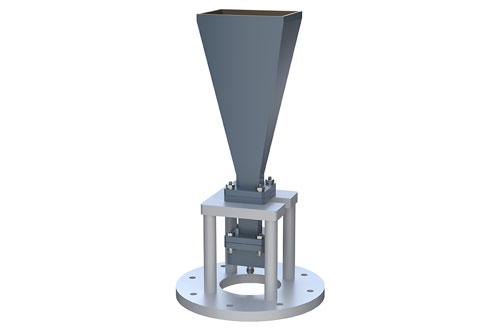 WR-51 Standard Gain Horn with 20 dBi gain, End Launch SMA Female Connector, Integrated Cage-Style Mount