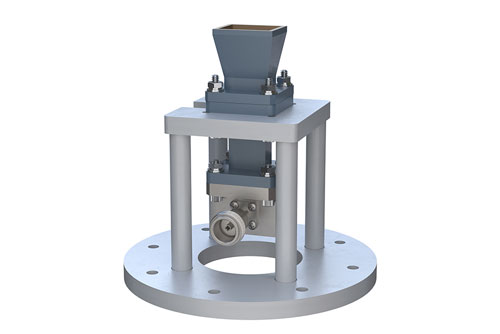 WR-62 Standard Gain Horn with 10 dBi gain, N Female connector, Integrated Cage-Style Mount