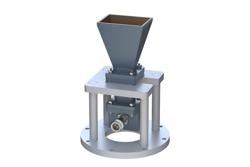 WR-75 Standard Gain Horn with 15 dBi gain, N Female Connector, Integrated Cage-Style Mount