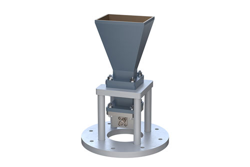 WR-90 Standard Gain Horn with 15 dBi gain, SMA Female connector, Integrated Cage-Style Mount