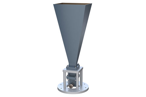 WR-90 Standard Gain Horn with 20 dBi gain, Type N Female connector, Integrated Cage-Style Mount