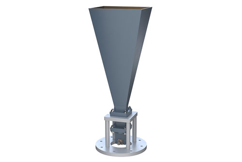 WR-90 Standard Gain Horn with 20 dBi gain, SMA Male connector, Integrated Cage-Style Mount