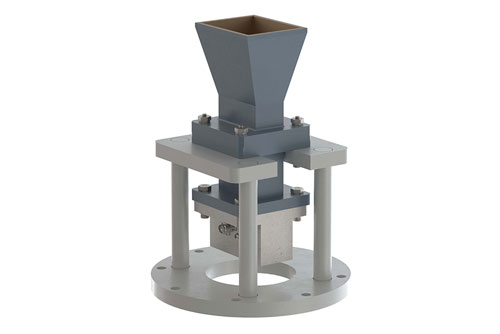 WR-112 Standard Gain Horn with 10 dBi gain, SMA Female Connector, Integrated Cage-Style Mount