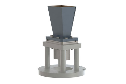 WR-137 Standard Gain Horn with 10 dBi gain, SMA Female Connector, Integrated Cage-Style Mount