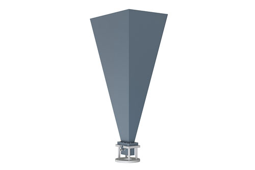 WR-284 Standard Gain Horn with 20 dBi gain, N Female Connector, Integrated Cage-Style Mount