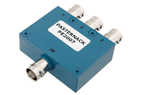 3 Way BNC Wilkinson Power Divider From 2 MHz to 200 MHz Rated at 1 Watt