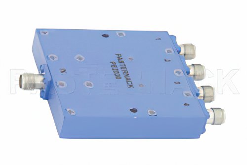 4 Way SMA Power Divider From 8 GHz to 18 GHz Rated at 30 Watts