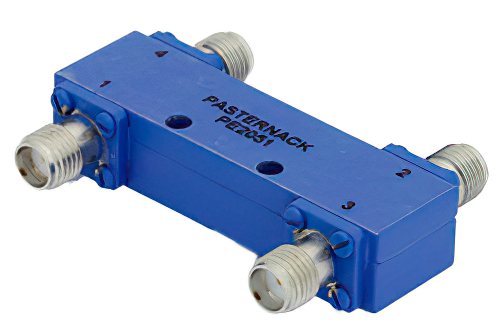 90 Degree SMA Hybrid Coupler From 1 GHz to 2 GHz Rated to 100 Watts