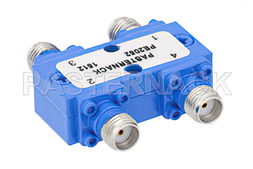 90 Degree SMA Hybrid Coupler From 2 GHz to 4 GHz Rated to 50 Watts